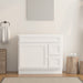 36" Modern Freestanding Oak Plywood Bathroom Vanity Base Only – Shaker Style Storage Cabinet with 2 Extension Drawers & Single Louvered Door VA40362R - HomeBeyond