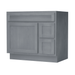 36" Modern Freestanding Oak Plywood Bathroom Vanity Base Only – Shaker Style Storage Cabinet with 2 Extension Drawers & Single Louvered Door VA40362R - HomeBeyond