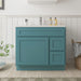 36" Modern Freestanding Oak Plywood Bathroom Vanity Base Only – Shaker Style Storage Cabinet with 2 Extension Drawers & Single Louvered Door VA40362R - HomeBeyond