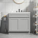 36" Modern Freestanding Oak Plywood Bathroom Vanity Base Only – Shaker Style Storage Cabinet with 2 Soft-Closing Doors VA4036 - HomeBeyond