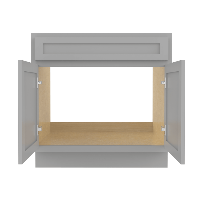 36" Modern Freestanding Oak Plywood Bathroom Vanity Base Only – Shaker Style Storage Cabinet with 2 Soft-Closing Doors VA4036 - HomeBeyond