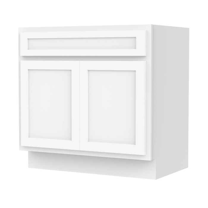 36" Modern Freestanding Oak Plywood Bathroom Vanity Base Only – Shaker Style Storage Cabinet with 2 Soft-Closing Doors VA4036 - HomeBeyond