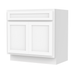 36" Modern Freestanding Oak Plywood Bathroom Vanity Base Only – Shaker Style Storage Cabinet with 2 Soft-Closing Doors VA4036 - HomeBeyond