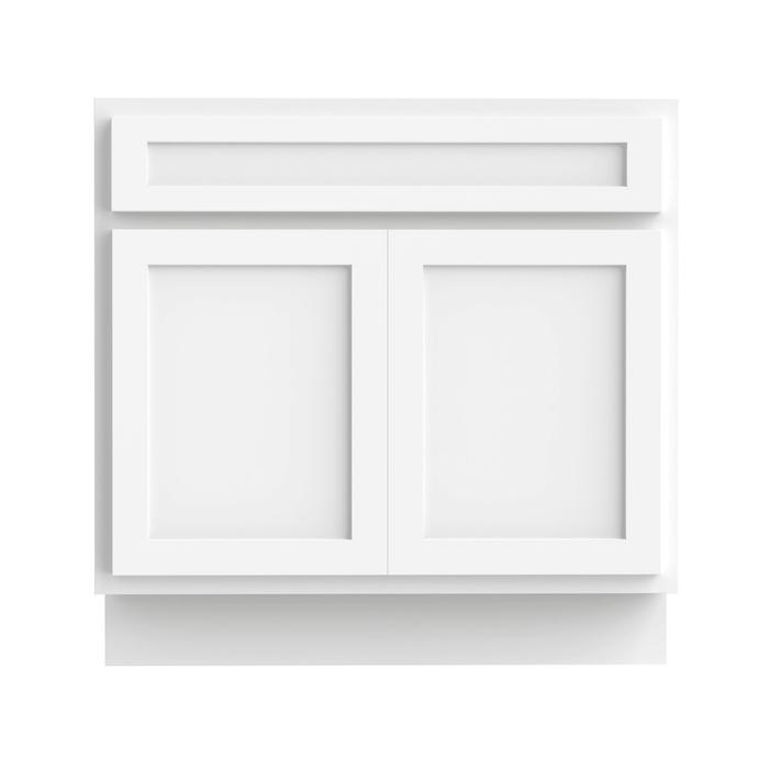 36" Modern Freestanding Oak Plywood Bathroom Vanity Base Only – Shaker Style Storage Cabinet with 2 Soft-Closing Doors VA4036 - HomeBeyond