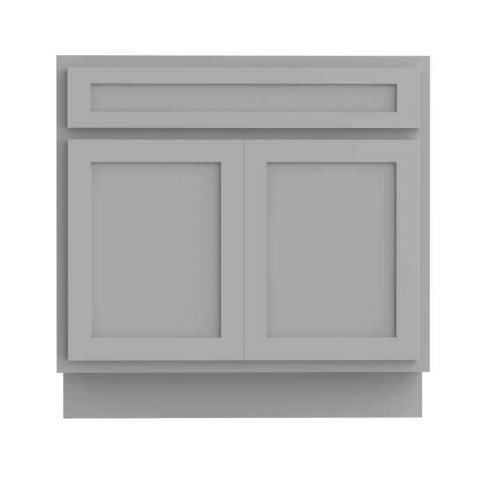 36" Modern Freestanding Oak Plywood Bathroom Vanity Base Only – Shaker Style Storage Cabinet with 2 Soft-Closing Doors VA4036 - HomeBeyond