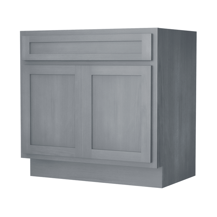 36" Modern Freestanding Oak Plywood Bathroom Vanity Base Only – Shaker Style Storage Cabinet with 2 Soft-Closing Doors VA4036 - HomeBeyond
