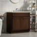 36" Modern Freestanding Oak Plywood Bathroom Vanity Base Only – Shaker Style Storage Cabinet with 2 Soft-Closing Doors VA4036 - HomeBeyond