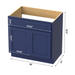 36" Modern Freestanding Oak Plywood Bathroom Vanity Base Only – Shaker Style Storage Cabinet with 2 Soft-Closing Doors VA4036 - HomeBeyond