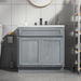 36" Modern Freestanding Oak Plywood Bathroom Vanity Base Only – Shaker Style Storage Cabinet with 2 Soft-Closing Doors VA4036 - HomeBeyond