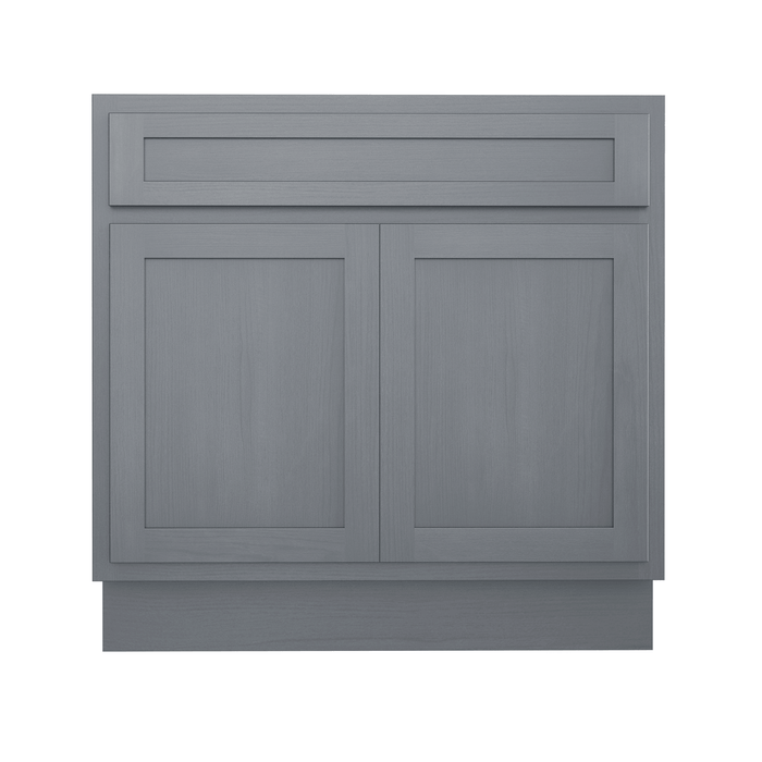 36" Modern Freestanding Oak Plywood Bathroom Vanity Base Only – Shaker Style Storage Cabinet with 2 Soft-Closing Doors VA4036 - HomeBeyond