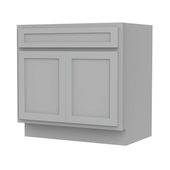 36" Modern Freestanding Oak Plywood Bathroom Vanity Base Only – Shaker Style Storage Cabinet with 2 Soft-Closing Doors VA4036 - HomeBeyond