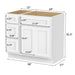36" Modern Freestanding Oak Plywood Bathroom Vanity Base Only – Shaker Style Storage Cabinet with 3 Drawers & 2 Soft-Closing Doors VA4024-123 - HomeBeyond