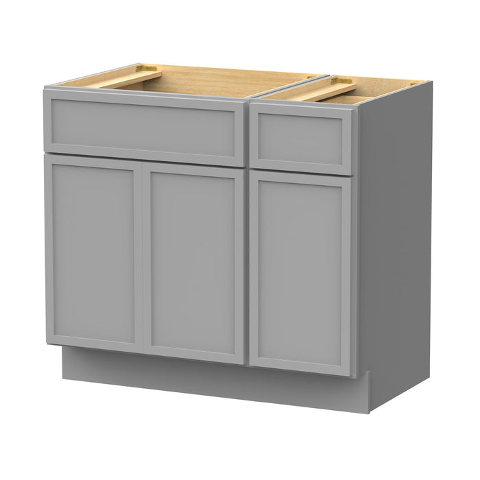36" Oak Bathroom Vanity Cabinet without Top - 1 Drawer & 3 Doors - HomeBeyond
