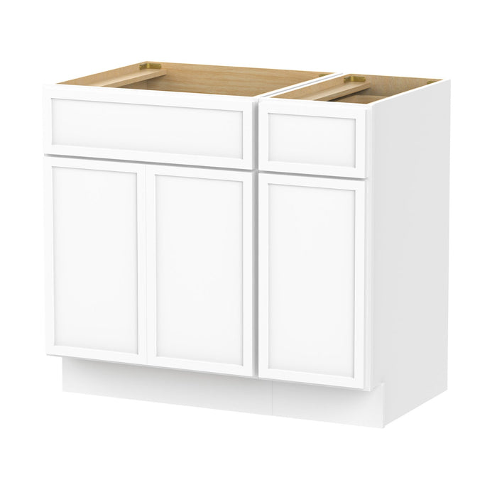 36" Oak Bathroom Vanity Cabinet without Top - 1 Drawer & 3 Doors - HomeBeyond