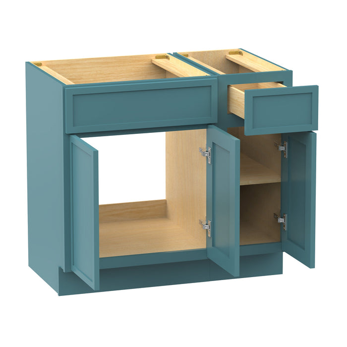 36" Plywood Bathroom Vanity Cabinet without Top - 1 Drawer & 3 Doors - HomeBeyond