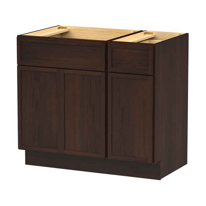 36" Plywood Bathroom Vanity Cabinet without Top - 1 Drawer & 3 Doors - HomeBeyond