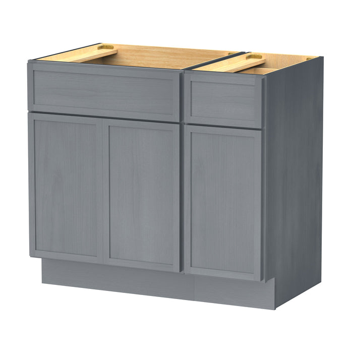 36" Plywood Bathroom Vanity Cabinet without Top - 1 Drawer & 3 Doors - HomeBeyond