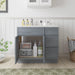 36" Plywood Bathroom Vanity Cabinet without Top - 3 Drawers & 2 Doors - HomeBeyond