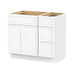 36" Plywood Bathroom Vanity Cabinet without Top - 3 Drawers & 2 Doors - HomeBeyond