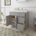 36" Plywood Bathroom Vanity Cabinet without Top - 3 Drawers & 2 Doors - HomeBeyond