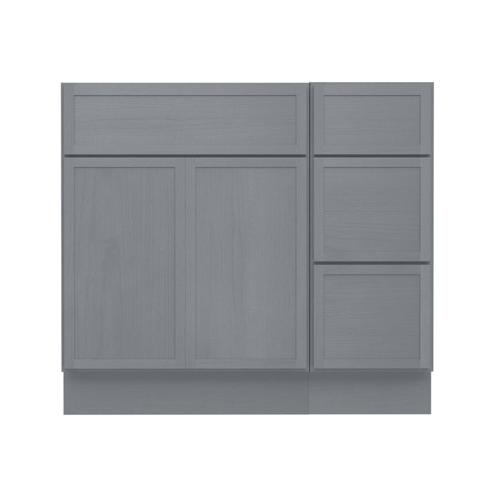 36" Plywood Bathroom Vanity Cabinet without Top - 3 Drawers & 2 Doors - HomeBeyond