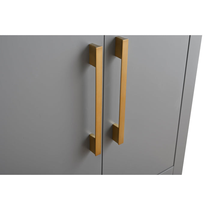 36” Single Sink Bathroom Vanity Cabinet with Engineered Marble Top - HomeBeyond
