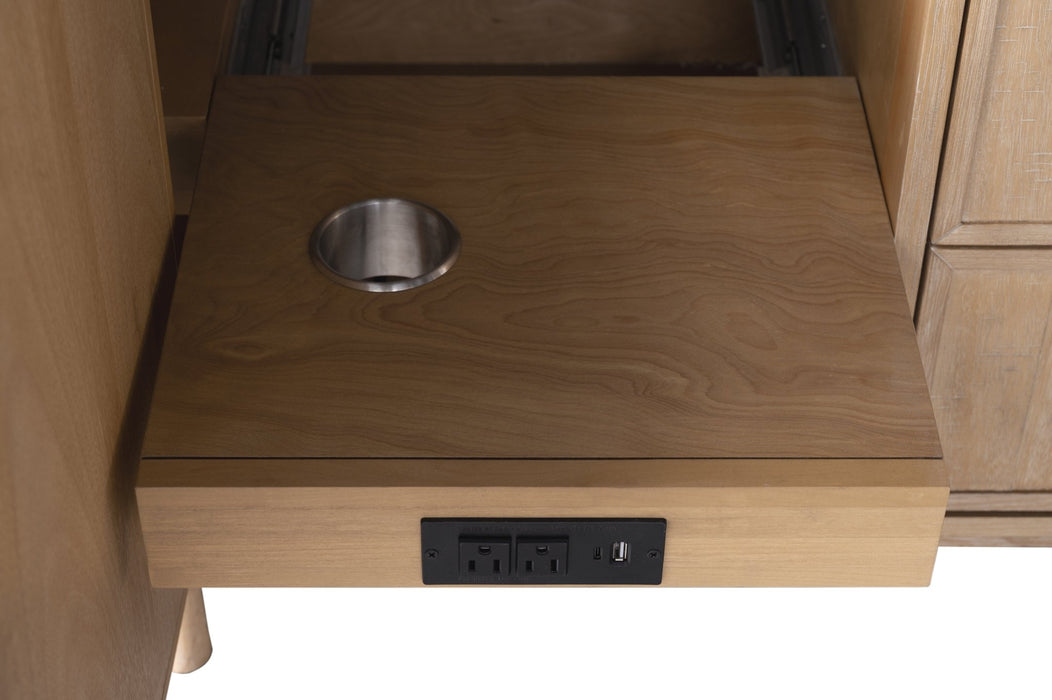 36" Single Sink Freestanding Bathroom Vanity with Milano Mist Engineered Stone Countertop, Integrated Ceramic Sink, Hidden Power & USB Charging Station and Hair Dryer Storage VA1236 - HomeBeyond