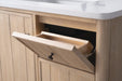 36" Single Sink Freestanding Bathroom Vanity with Milano Mist Engineered Stone Countertop, Integrated Ceramic Sink, Hidden Power & USB Charging Station and Hair Dryer Storage VA1236 - HomeBeyond