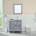 36" Single Sink Modern Bathroom Vanity Set with Ceramic Top & Free Mirror – Storage Cabinet with 1 Side Cabinet VA3024-36 - HomeBeyond