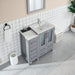 36" Single Sink Modern Bathroom Vanity Set with Ceramic Top & Free Mirror – Storage Cabinet with 1 Side Cabinet VA3024-36 - HomeBeyond