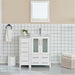 36" Single Sink Modern Bathroom Vanity Set with Ceramic Top & Free Mirror – Storage Cabinet with 1 Side Cabinet VA3024-36 - HomeBeyond