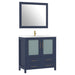 36" Single Sink Modern Bathroom Vanity Set with Ceramic Top & Free Mirror – Storage Cabinet with 2 Drawers VA3036 - HomeBeyond