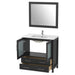 36" Single Sink Modern Bathroom Vanity Set with Ceramic Top & Free Mirror – Storage Cabinet with 2 Drawers VA3036 - HomeBeyond