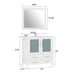 36" Single Sink Modern Bathroom Vanity Set with Ceramic Top & Free Mirror – Storage Cabinet with 2 Drawers VA3036 - HomeBeyond