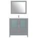 36" Single Sink Modern Bathroom Vanity Set with Ceramic Top & Free Mirror – Storage Cabinet with 2 Drawers VA3036 - HomeBeyond