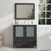 36" Single Sink Modern Bathroom Vanity Set with Ceramic Top & Free Mirror – Storage Cabinet with 2 Drawers VA3036 - HomeBeyond