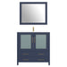 36" Single Sink Modern Bathroom Vanity Set with Ceramic Top & Free Mirror – Storage Cabinet with 2 Drawers VA3036 - HomeBeyond