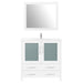 36" Single Sink Modern Bathroom Vanity Set with Ceramic Top & Free Mirror – Storage Cabinet with 2 Drawers VA3036 - HomeBeyond
