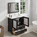 36" Single Sink Modern Bathroom Vanity Set with Ceramic Top & Free Mirror – Storage Cabinet with 2 Drawers VA3036 - HomeBeyond