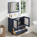 36" Single Sink Modern Bathroom Vanity Set with Ceramic Top & Free Mirror – Storage Cabinet with 2 Drawers VA3036 - HomeBeyond