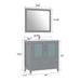 36" Single Sink Modern Bathroom Vanity Set with Ceramic Top & Free Mirror – Storage Cabinet with 2 Drawers VA3036 - HomeBeyond