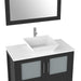 36" Single Sink Modern Bathroom Vanity Set with White Engineered Marble Top & Free Mirror – Storage Cabinet with 2 Drawers VA3136 - HomeBeyond