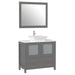36" Single Sink Modern Bathroom Vanity Set with White Engineered Marble Top & Free Mirror – Storage Cabinet with 2 Drawers VA3136 - HomeBeyond