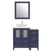 36" Single Sink Modern Bathroom Vanity Set with White Engineered Marble Top & Free Mirror – Storage Cabinet with 5 Drawers VA3124-36 - HomeBeyond