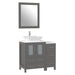 36" Single Sink Modern Bathroom Vanity Set with White Engineered Marble Top & Free Mirror – Storage Cabinet with 5 Drawers VA3124-36 - HomeBeyond