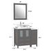36" Single Sink Modern Bathroom Vanity Set with White Engineered Marble Top & Free Mirror – Storage Cabinet with 5 Drawers VA3124-36 - HomeBeyond