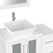 36" Single Sink Modern Bathroom Vanity Set with White Engineered Marble Top & Free Mirror – Storage Cabinet with 5 Drawers VA3124-36 - HomeBeyond