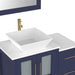 36" Single Sink Modern Bathroom Vanity Set with White Engineered Marble Top & Free Mirror – Storage Cabinet with 5 Drawers VA3124-36 - HomeBeyond