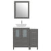 36" Single Sink Modern Bathroom Vanity Set with White Engineered Marble Top & Free Mirror – Storage Cabinet with 5 Drawers VA3124-36 - HomeBeyond