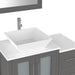 36" Single Sink Modern Bathroom Vanity Set with White Engineered Marble Top & Free Mirror – Storage Cabinet with 5 Drawers VA3124-36 - HomeBeyond